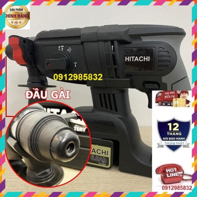 Máy Khoan Bê Tông  Pin HITACH 118v, máy khoan đục bê tông siêu khỏe siêu bên máy dùng pin tiện dụng cho công trình . .