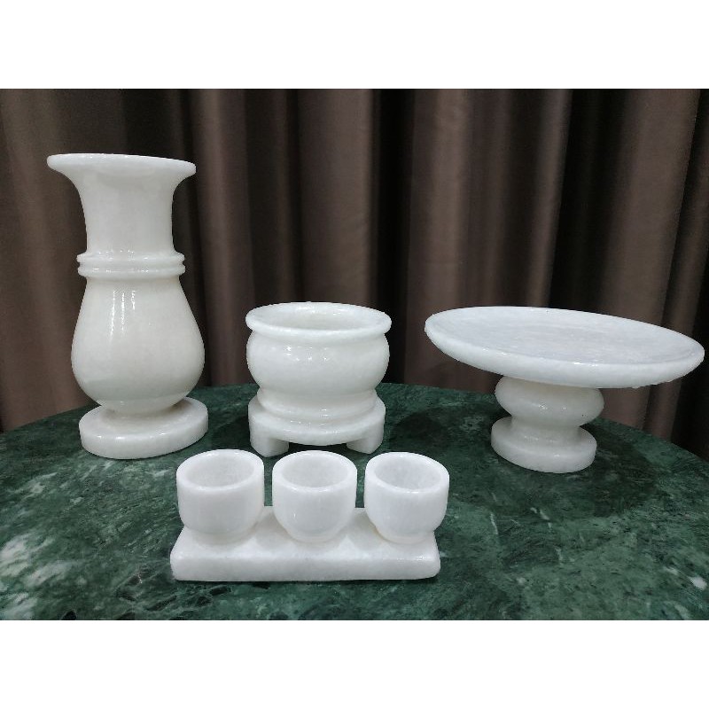 Lư hương đá, bát nhang đá trắng