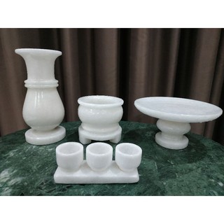 Lư hương đá, bát nhang đá trắng
