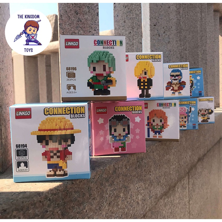 Đồ Chơi Lắp Ráp LINKGO Mô Hình Luffy Zoro Sanji Nami Chopper Robin Ace Usopp Trọng Đảo Hải Tặc One Piece Mô Hình 3D
