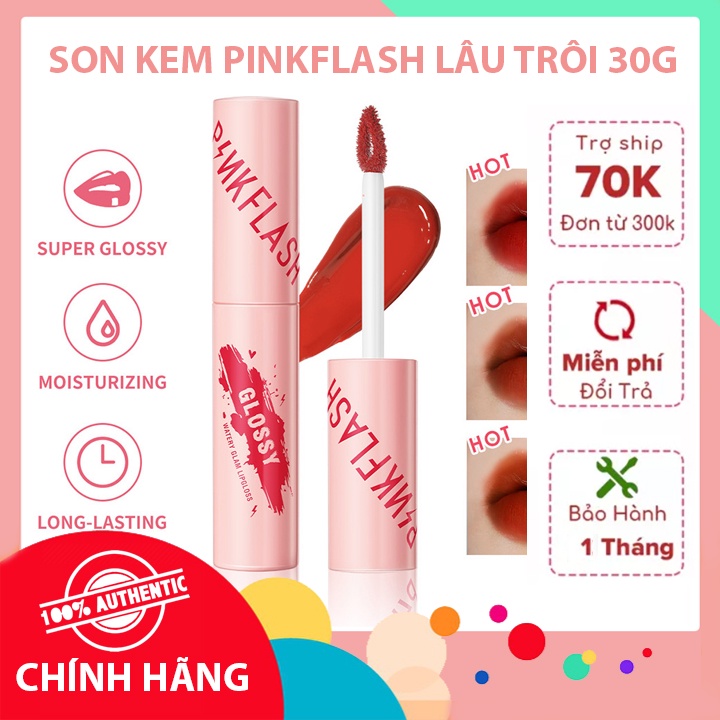 SON KEM PINKFLASH DƯỠNG ẨM LÂU TRÔI KHÔNG DÍNH CHẤT LƯỢNG CAO 30G GIỮ LÂU TRÔI, MÀU SẮC TỰ NHIÊN CHO ĐÔI MÔI CĂNG MỌNG