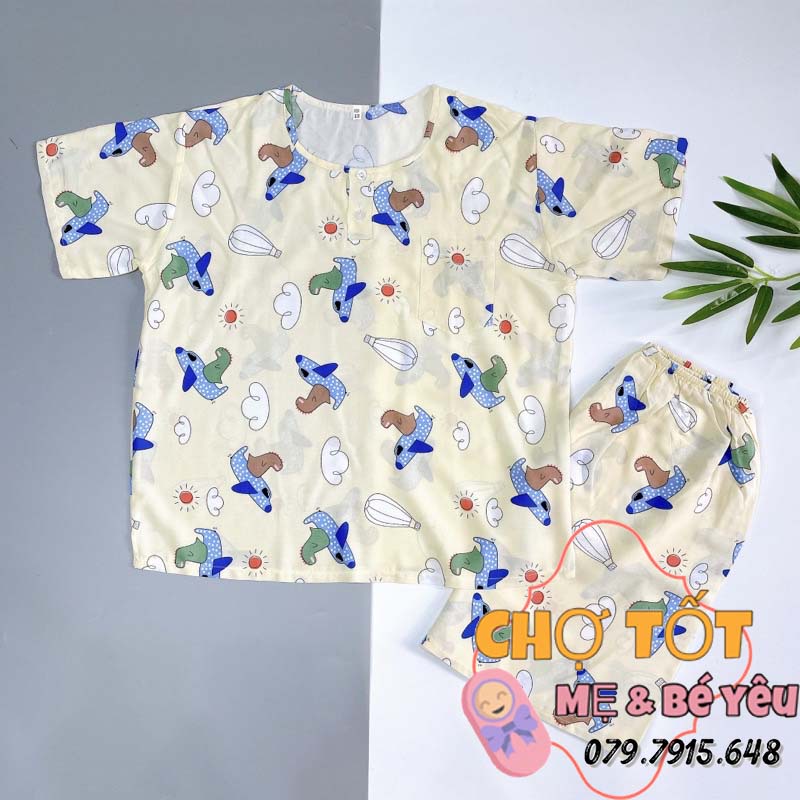 Bộ Ton, Bộ Lanh Tay Ngắn Bé Trai Size Đại (LANH 2 DA LOẠI 1 ÍT RÚT BỀN ĐẸP)