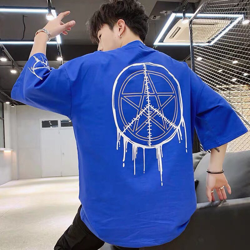 Áo thun cotton tay lỡ co giãn mềm mịn form rộng (3 màu)