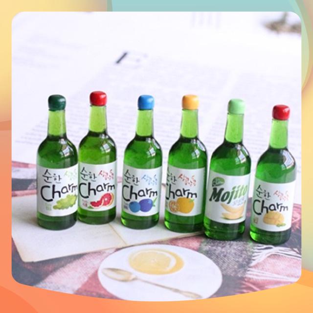 Chai Rượu Soju Mini - phụ kiện DIY , trang trí tiểu cảnh sen đá terrarium