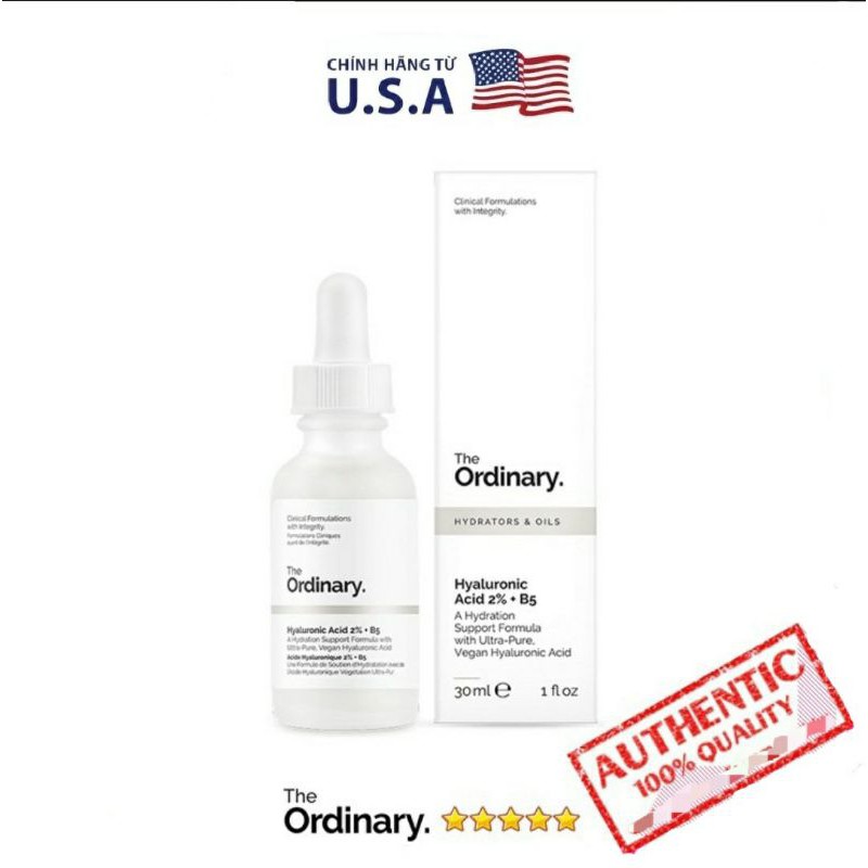 The Ordinary Cấp ẩm hồi phục Hyaluronic Acid 2% + B5