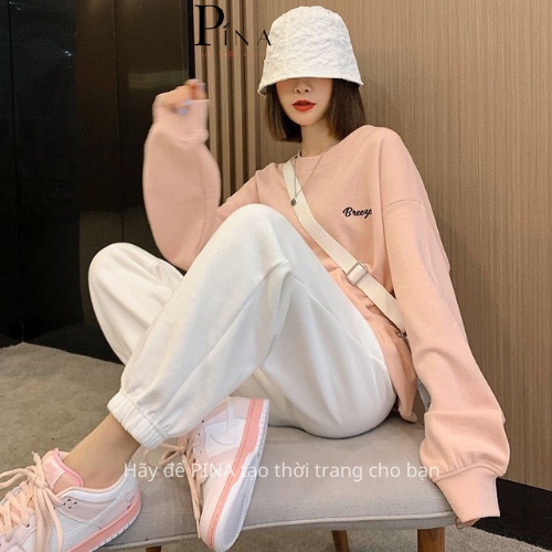 Quần ống rộng nữ, quần jogger nữ bo gấu vải nỉ da cá mềm mịn nhiều màu đủ size năng động. | BigBuy360 - bigbuy360.vn