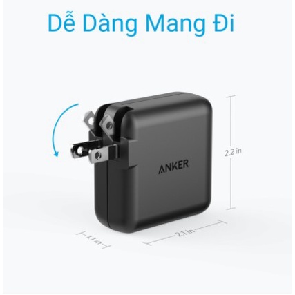 Sạc 2 cổng ANKER PowerPort Elite 2 24w A2023, Bảo hành 6 tháng - Phụ kiện công nghệ 88