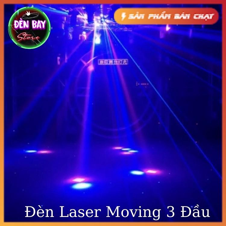 Đèn Laser Moving 3 Đầu Độc Lập 18 Mắt Led Có Laser Cảm Biến Âm Thanh Thích Hợp Cho Phòng Bay, Karaoke, Bar, Vũ Trường