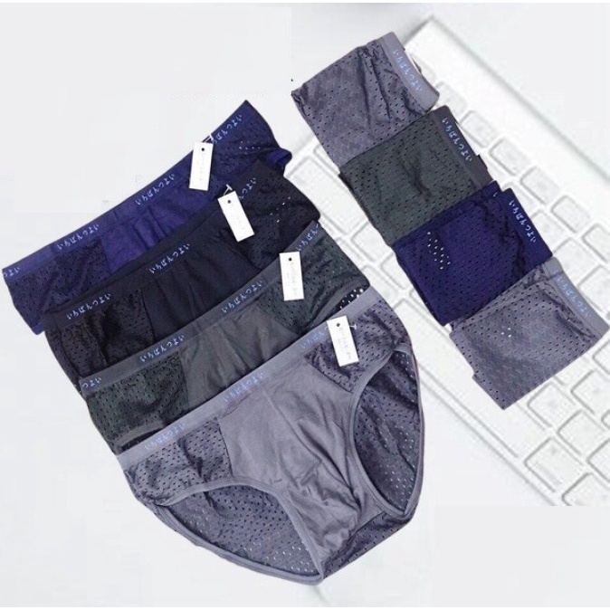 Túi 2 Quần sịp tam giác thông hơi cao cấp vải lưới kháng khuẩn xuất nhật LOTNAM01