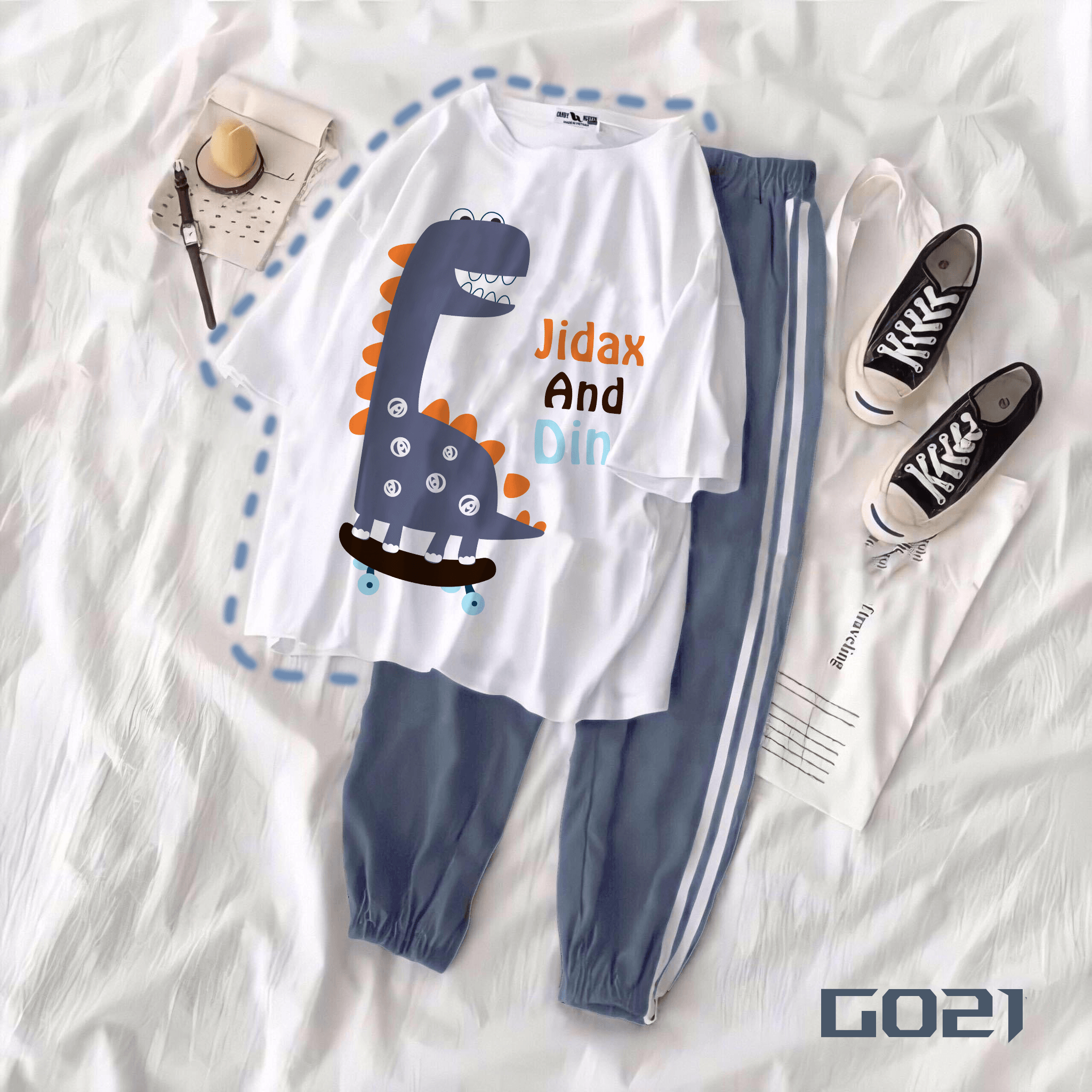[Hàng Xịn] Set Áo Thun Unisex Tay Lửng Quần Kẻ 3 Sọc, Quần Ulzzang 2 sọc , Quần Bo Gấu | BigBuy360 - bigbuy360.vn
