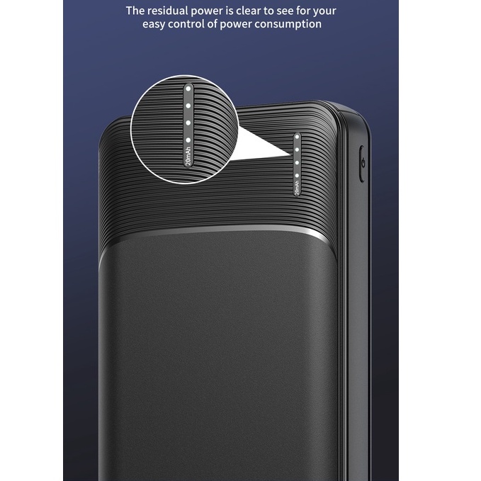 Pin sạc dự phòng Rockspace P200 20000mAh sạc nhanh 2 cổng USB  Micro Type C - Bảo hành 12 tháng - Hàng chính hãng