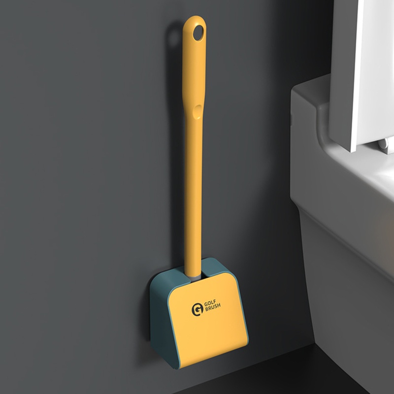 Bàn Chải Vệ Sinh Toilet Bằng Silicone Cán Dài Chống Rò Rỉ Tiện Dụng