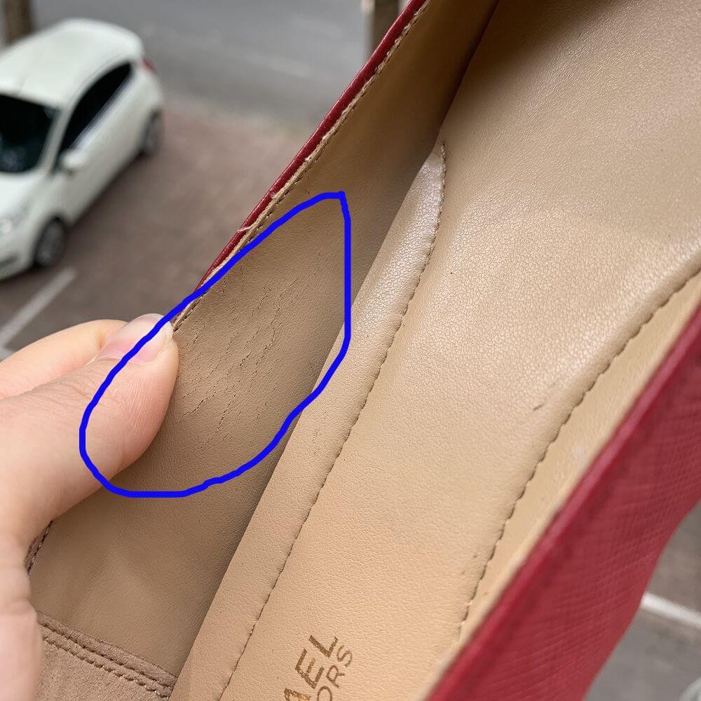 [CLEARANCE 800K sz 7.5 - nhập mã PUMI600]  Giày búp bê Michael Kors Hampton Red