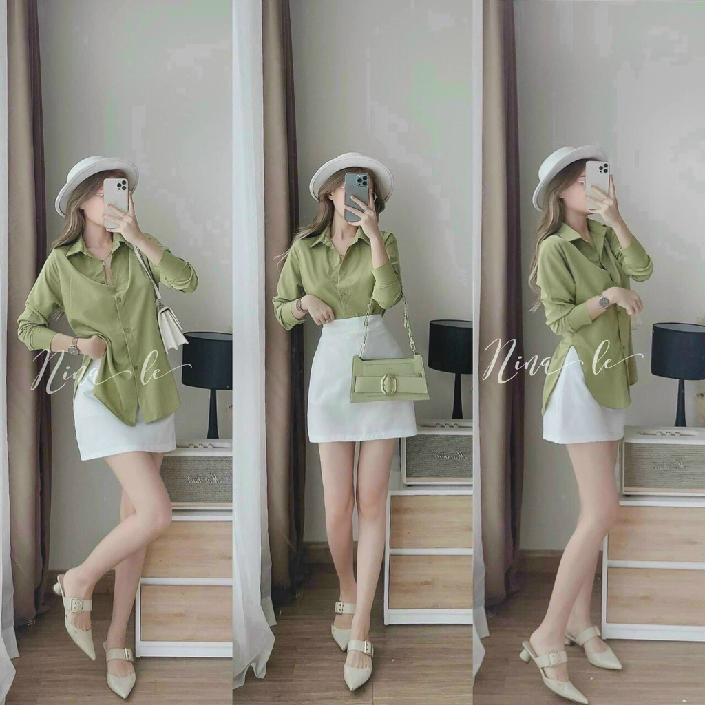 Áo kiểu kèm chân váy cực hot thiết kế trẻ trung