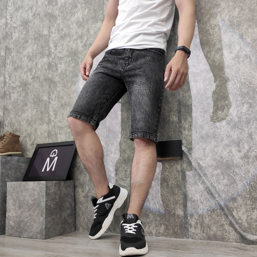 Quần short jean nam TS110 vải chất đẹp không phai màu đẹp Tronshop