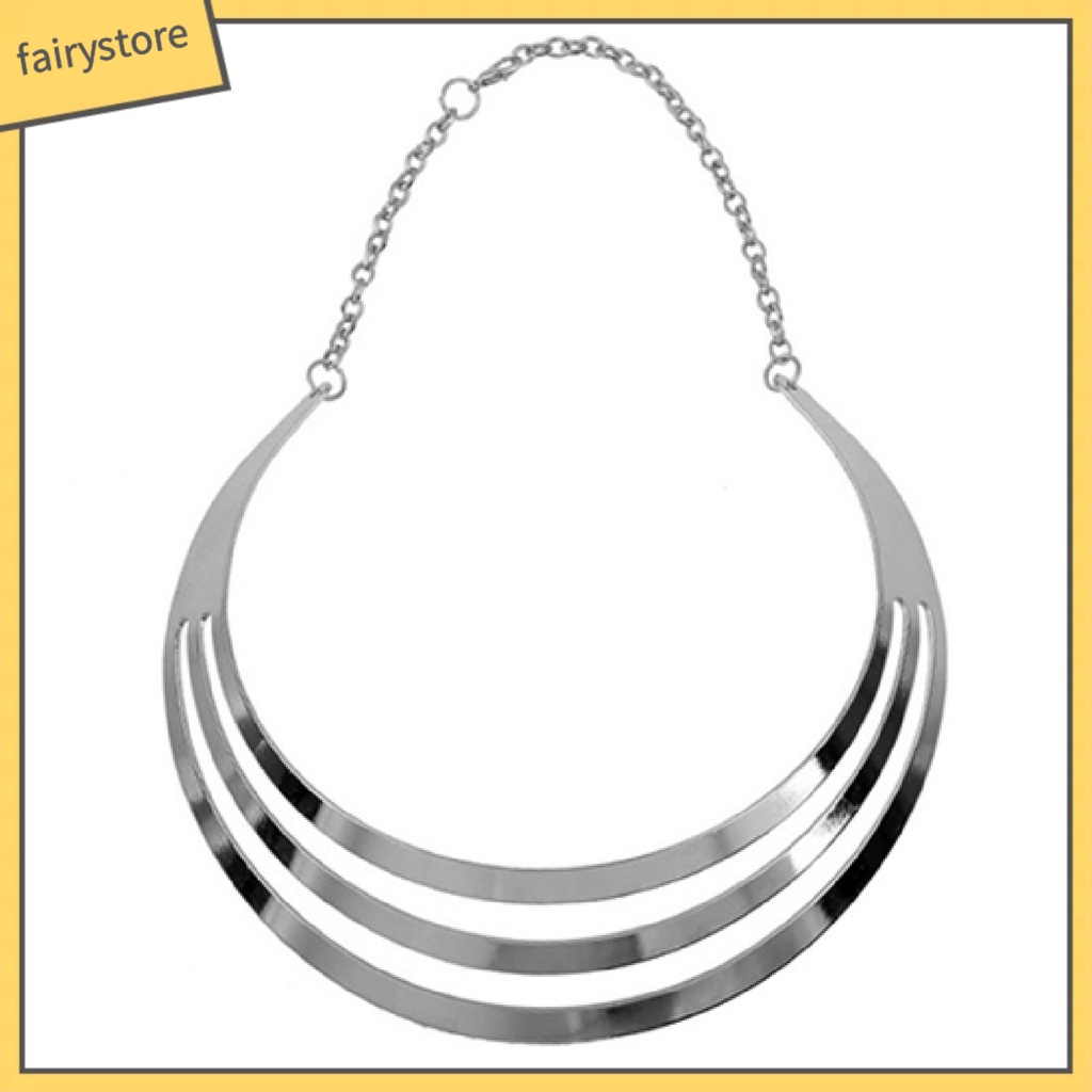 Vòng Cổ Hợp Kim 3 Tầng Đơn Giản Độc Đáo Cho Nữ