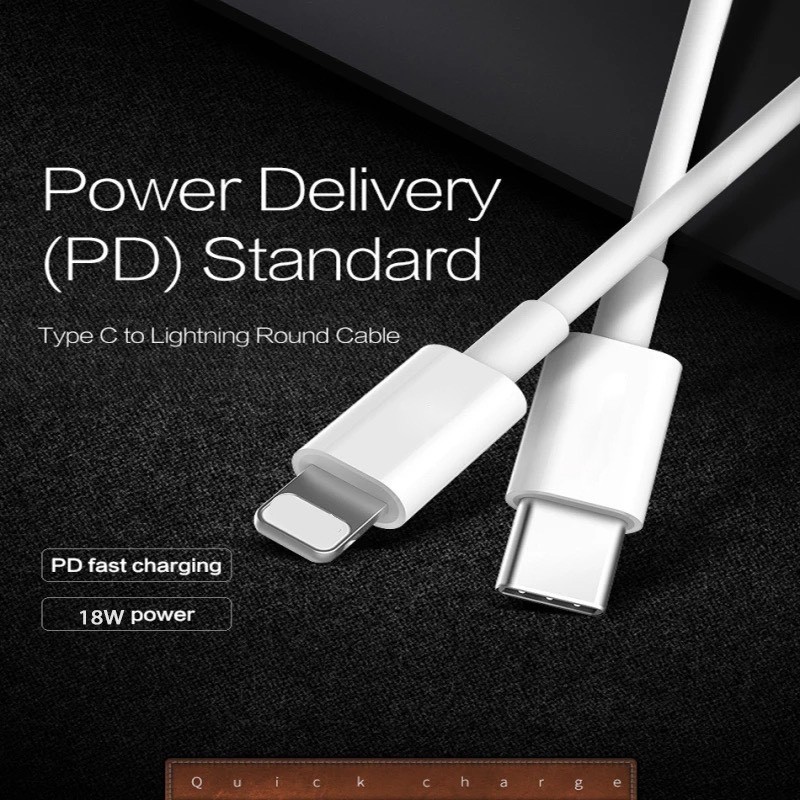 Cáp Sạc Nhanh PD 18W Type C To Dài 1M Dành Cho IP