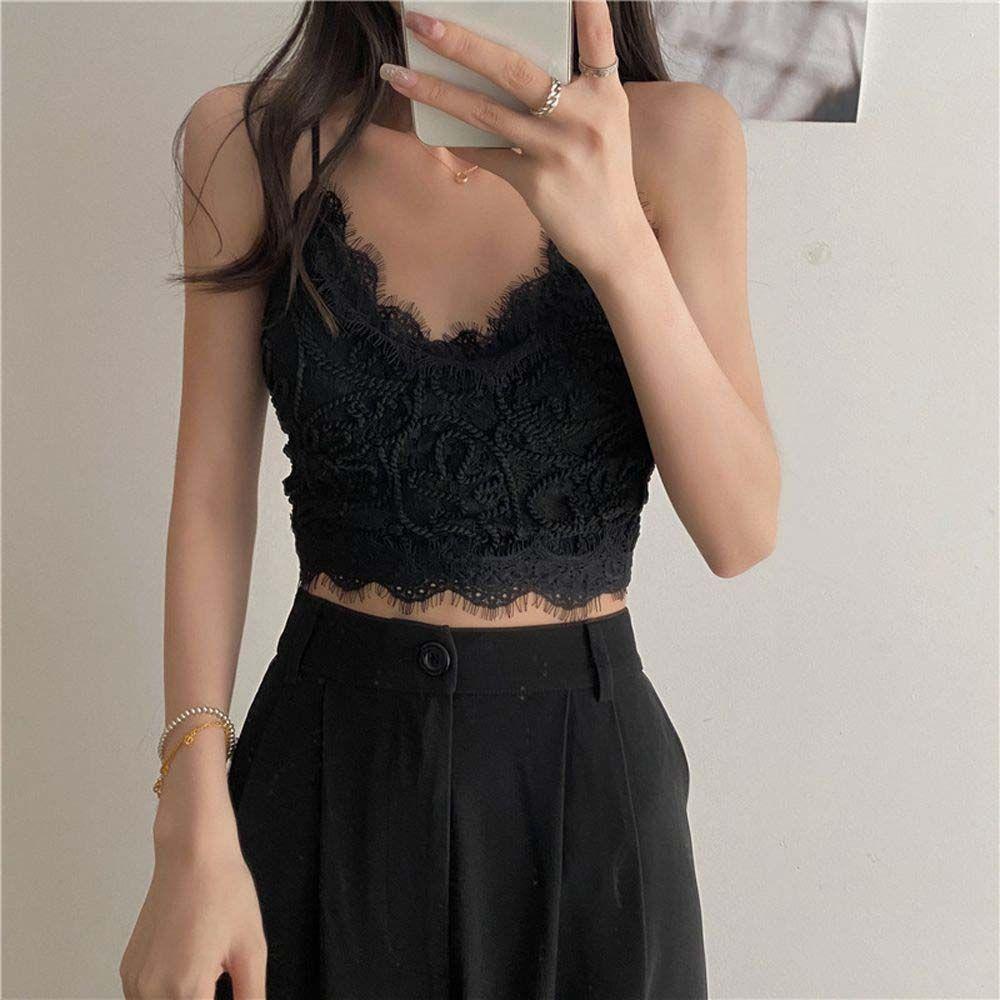 Áo lót kiểu gợi cảm thoáng khí có miếng đệm ngực màu trơn thoải mái gợi cảm đơn giản