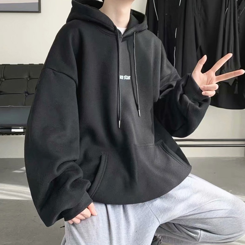 ✦AFFLIGA✦ Áo Hoodie Rộng In Chữ Thời Trang Hàn Quốc Dành Cho Nam Nữ