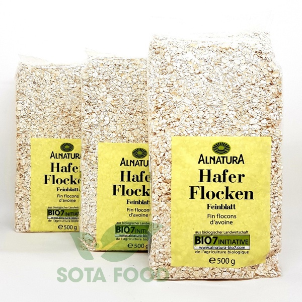 Yến mạch giảm cân Cán Dẹt &amp; Cán Vỡ Hafer Flocken 500gr, 5 phút ăn liền