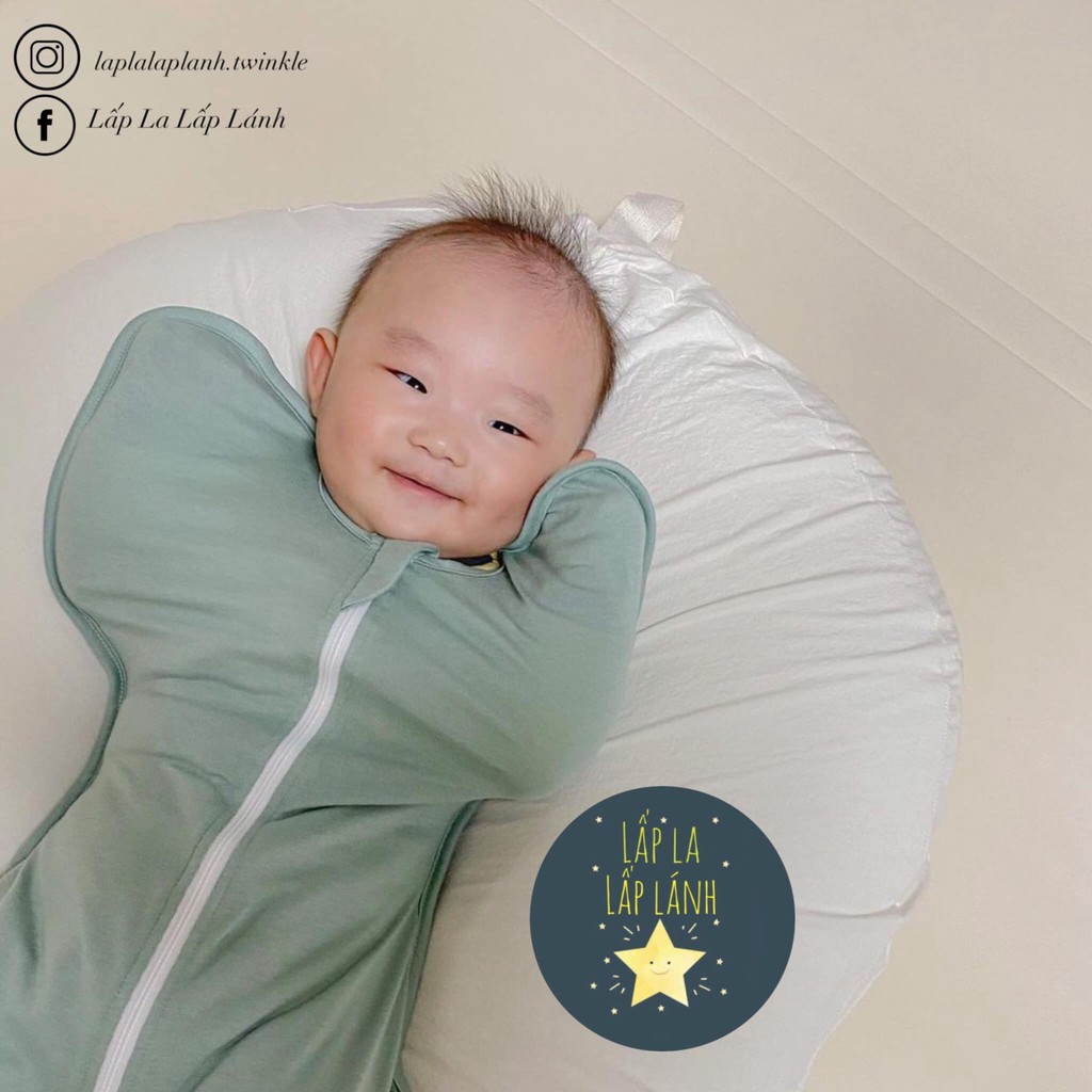 Quấn chũn SundayHug, nhộng chũn, kén ngủ, kén ủ sơ sinh cho bé 3-7kg #madeinKorea cotton thoáng mát, có khóa kéo