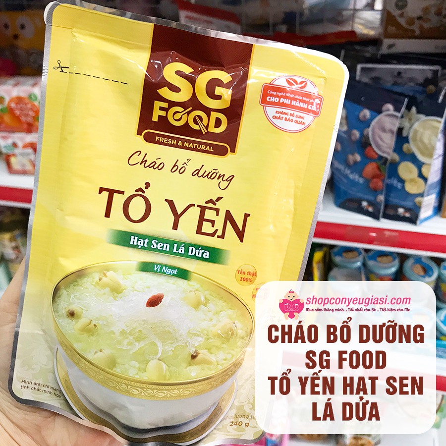 Cháo Bổ Dưỡng SG Food 240g Nhiều Vị - Date 09/2022