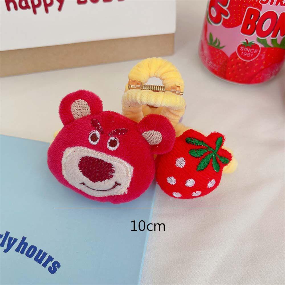 Kẹp Tóc Đính Nơ Vải Bông Họa Tiết Gấu / Dâu Tây / Hoa Hướng Dương Dễ Thương Dành Cho Bé Gái 2Lilife