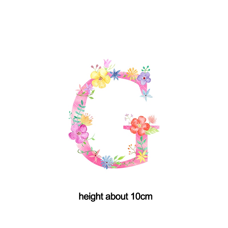 Pink flower Miếng Dán Ủi Quần Áo / Túi Xách Họa Tiết Hoạt Hình Xinh Xắn diy