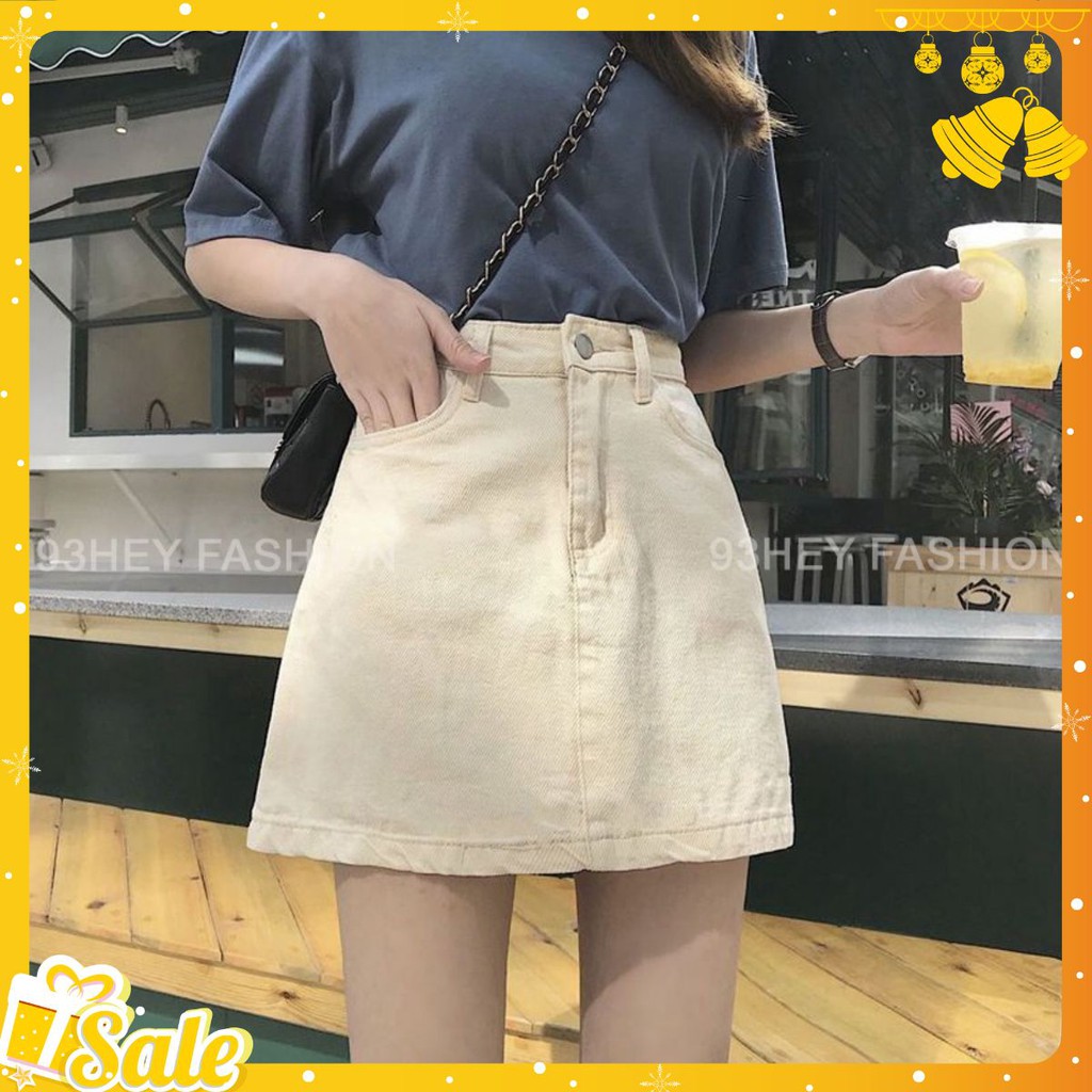 Chân Váy Chữ A Vải Denim Dáng Ngắn Lưng Cao Phong Cách Hàn Quốc 93HEY CV04 | BigBuy360 - bigbuy360.vn
