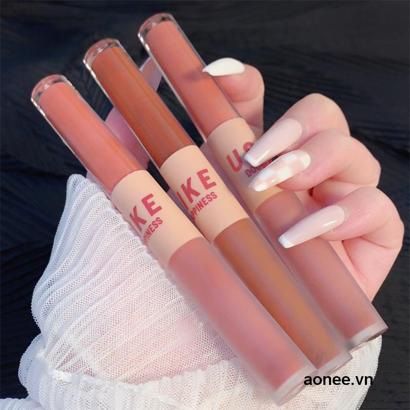 ✨✨son kem lì  CAPPUVINI/Uslike tông nude 3D chống thấm nước 2 trong 1 thời trang