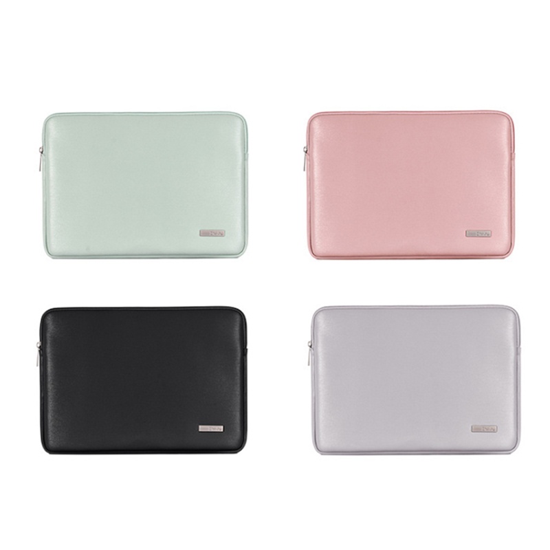 Túi Xách Da PU Chống Sốc Chống Trầy Chống Thấm Nước Màu Trơn Kích Thước 11-17 inches Cho Macbook