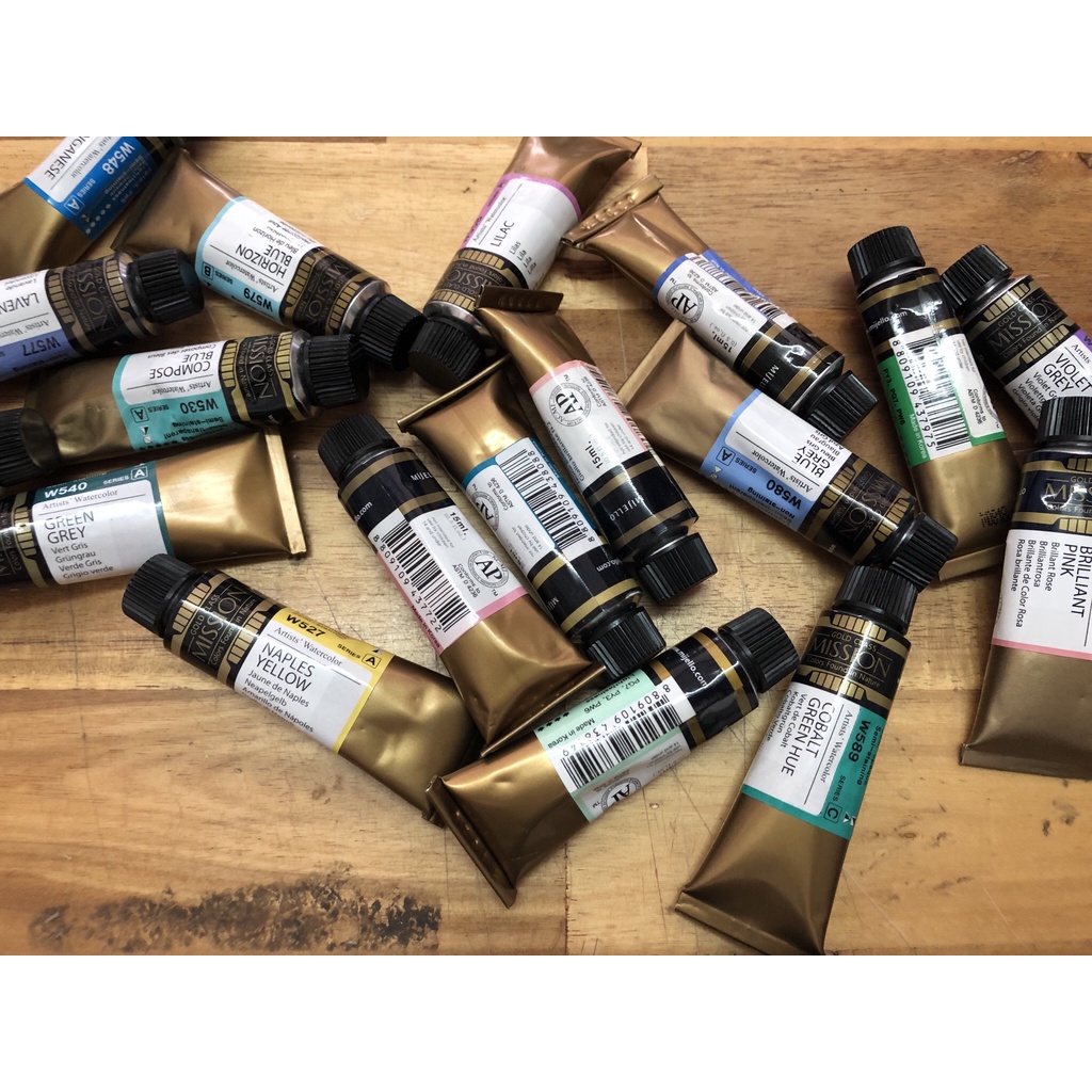 Pocket màu nước Mijello Gold Pastel 12/21 màu/Pocket of watercolor Mijello Gold Pastel 12/21 colors