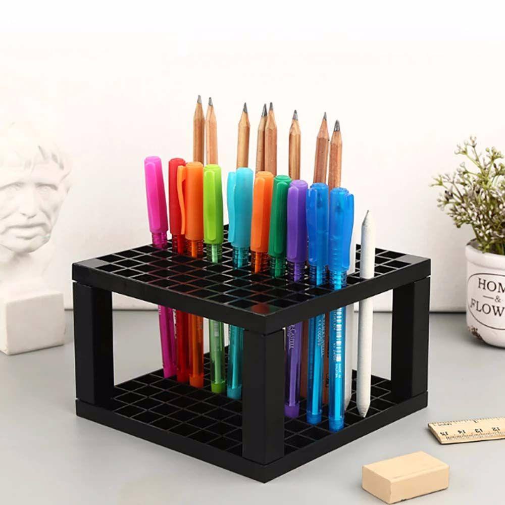 Giá Đỡ Bút Cọ Vẽ 96 Lỗ Để Bàn Tiện Lợi