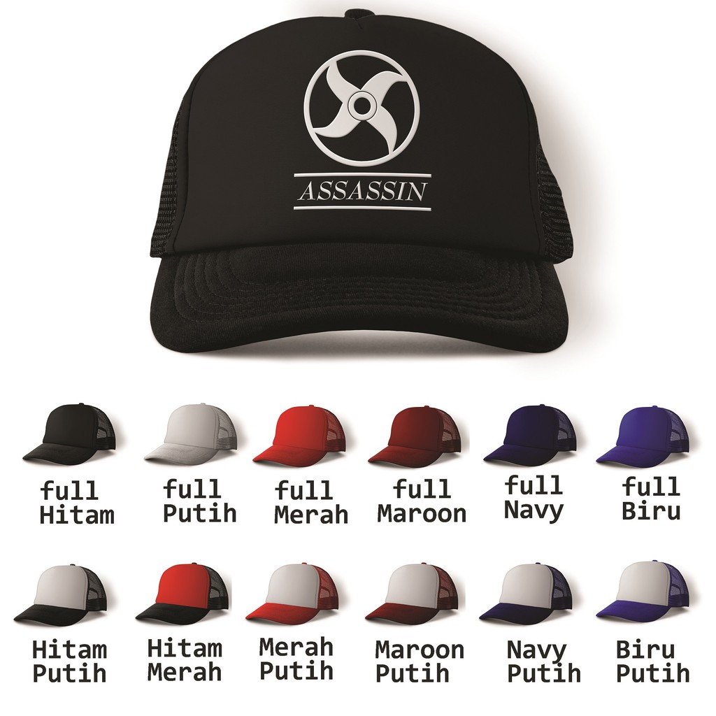 Mũ Lưỡi Trai Họa Tiết Game Assassin Trucker Hat Many Nhiều Màu Sắc