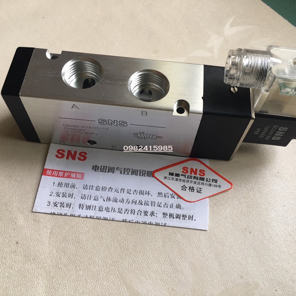 4V410-15   Van điện từ 5/2 chính hãng SNS
