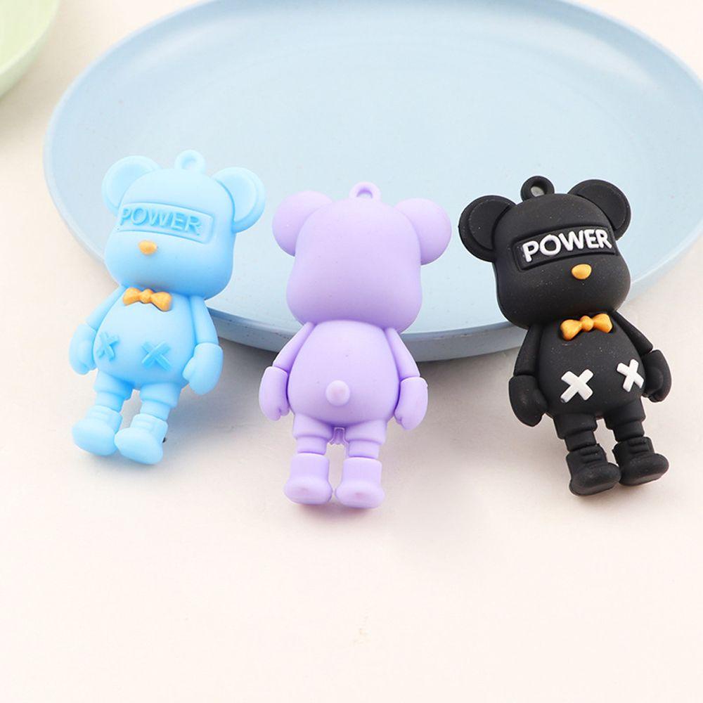 DARNELL Móc Khóa Mềm Tự Làm Hình Gấu Thắt Nơ Xinh Xắn