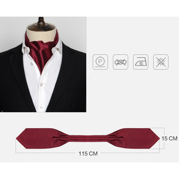 Khăn đeo cổ Ascot phối với Áo Sơ mi Nam và Vest AKC