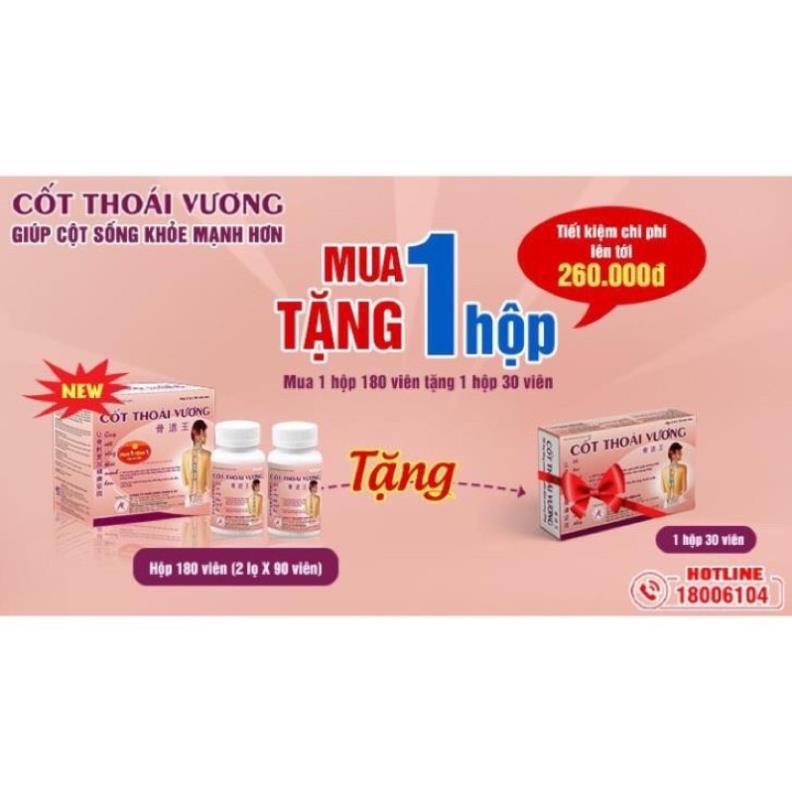 Combo Cốt thoái vương_hộp 180v tặng hộp 30 viên