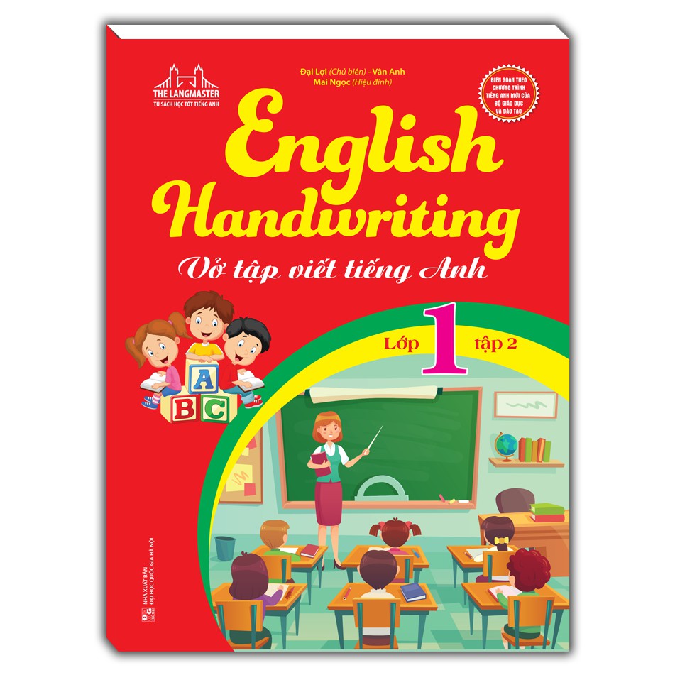 Sách - Combo English Handwriting - Vở tập viết tiếng anh lớp 1 (2 cuốn)