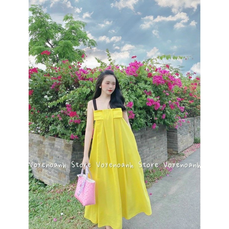 Đầm maxi dáng dài xoè nơ, Đầm Váy Maxi Đi Chơi Du Lịch | BigBuy360 - bigbuy360.vn
