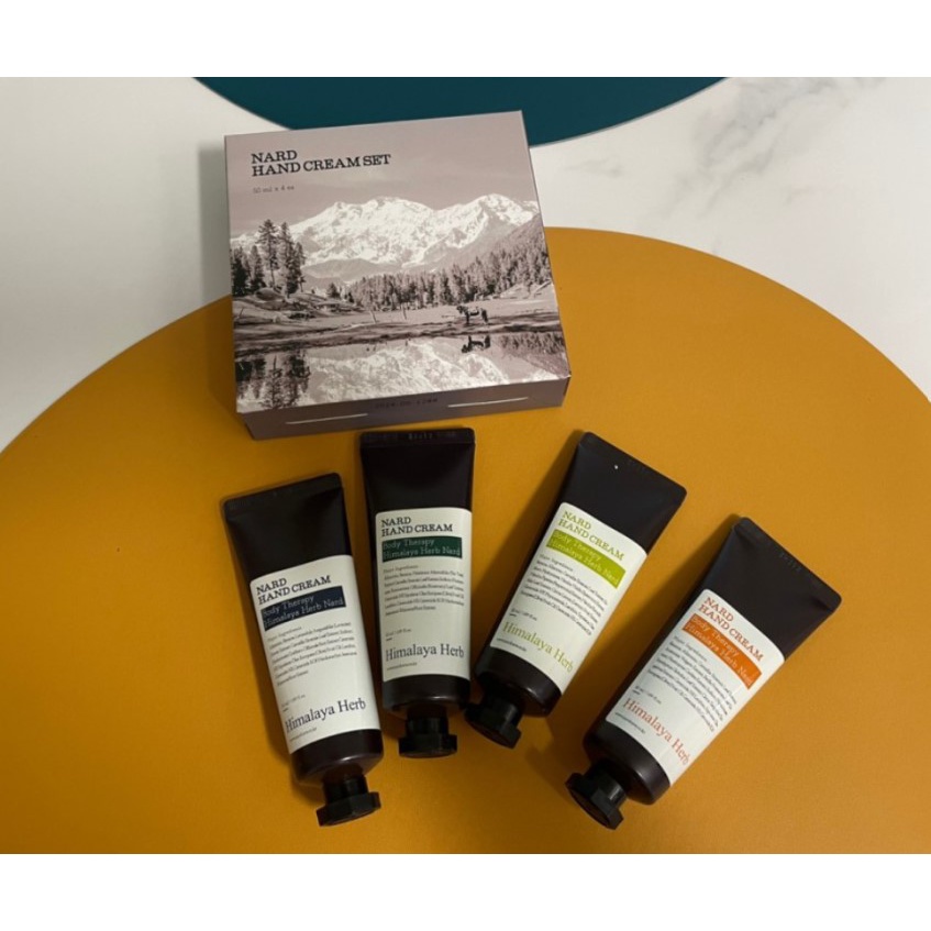 Set 4 tuýp kem dưỡng da tay Nard Himalaya Herb nội địa Hàn Quốc