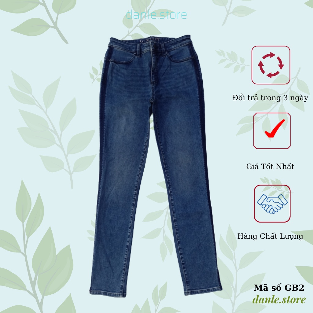 Quần jeans nữ skinny G by Giuliana, màu xanh ôm body, hàng VNXK(GB2)