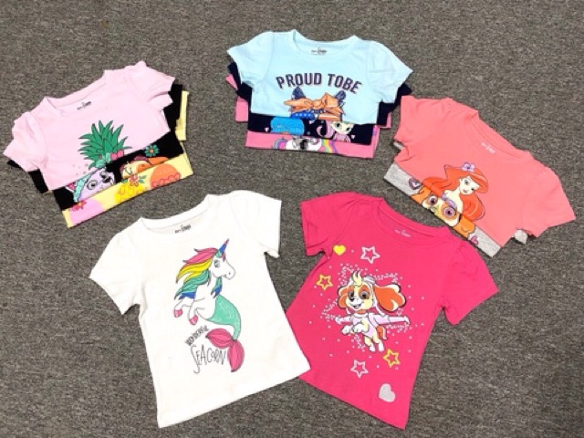 Áo thun xuất khẩu cho bé gái 1-5t