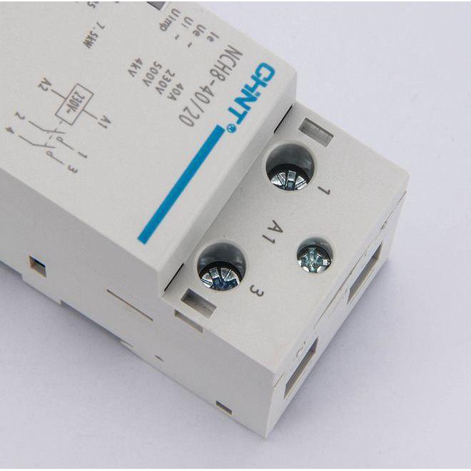 Khởi động từ, contactor 1 pha CHINT NCH8 40A/220V (Xám)