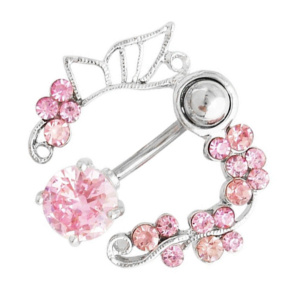 Khuyên rốn hình hoa và bướm đính thời trang cho nữ