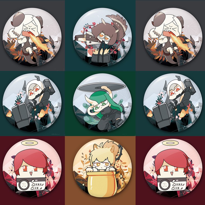 Huy hiệu cài áo IN HÌNH Arknights game chibi dễ thương xinh xắn mẫu 2