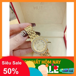 Đồng hồ Nữ Gue Dây Kim Loại 2 màu vàng bạc hợp thời trang , bền bỉ tặng kèm pin kèm hộp