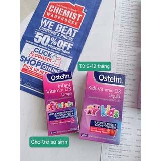 Vitamin D3 Ostelin Úc cho bé dạng siro và dạng giọt