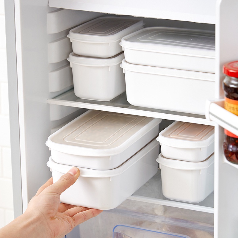 Hộp Nhựa Trong Suốt Đựng Thực Phẩm Có Nắp Đậy Đa Năng Cho Tủ Lạnh