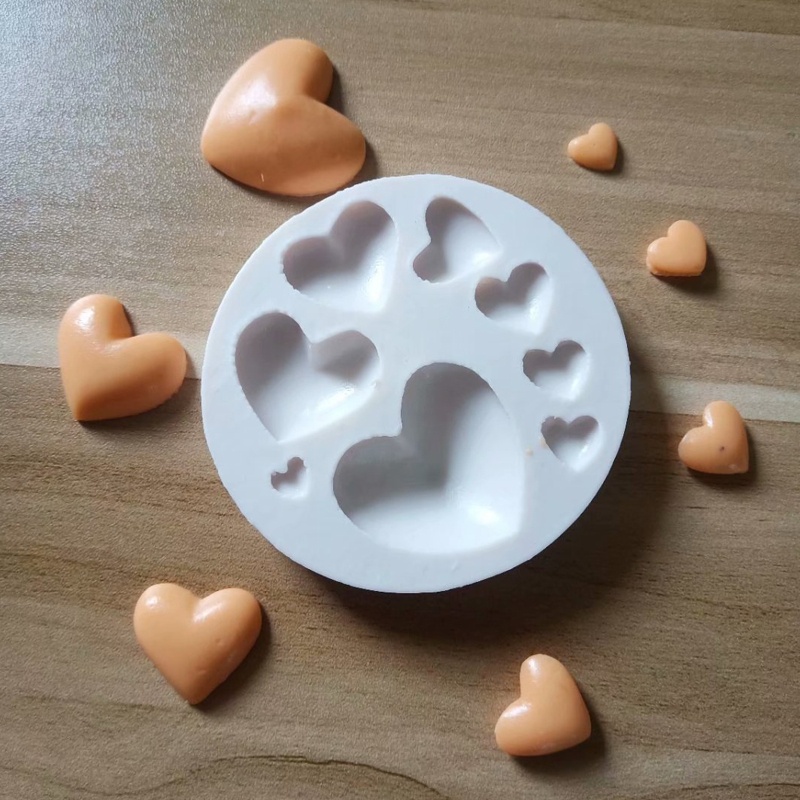Khuôn silicone làm bánh hình trái tim / gấu/ LOVE 3D
